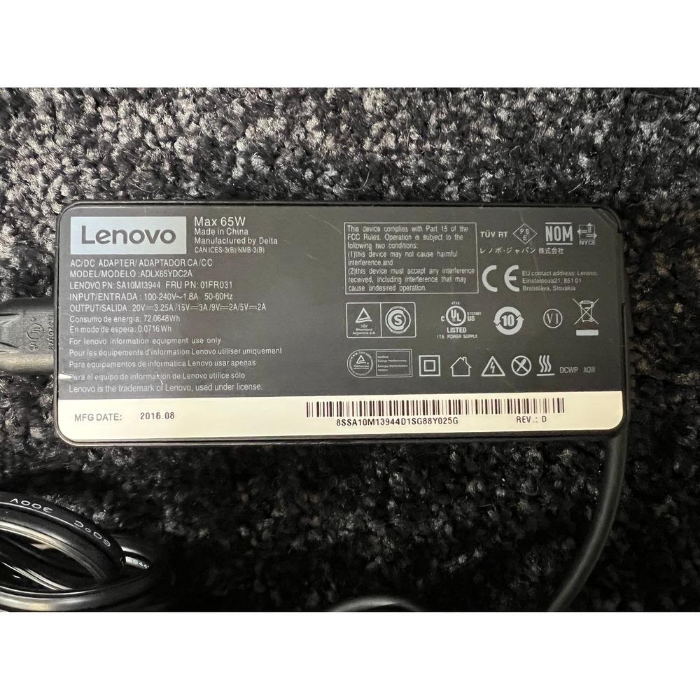 Genuine LENOVO ADLX65NDC2A 65W AC‎ Adapter